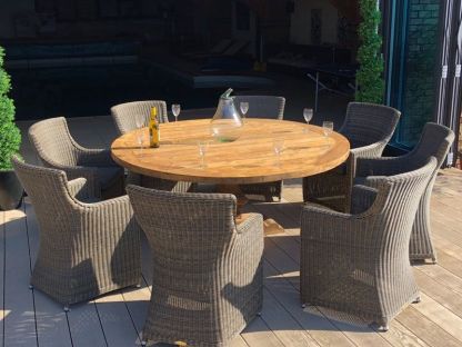 Seville 8 Chair Round Dining Set