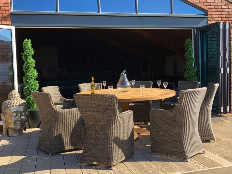 Seville 8 Chair Round Dining Set