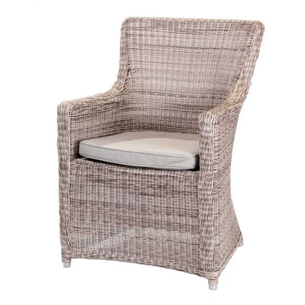 White Kubu Seville Dining Chair-Garden Furniture Centre-MidInstock,instock,MidRange,Outdoor Dining,Dining Chair,Outdoor Furniture,Rattan Furniture,Rattan,Rattan Chairs-{collection_title}