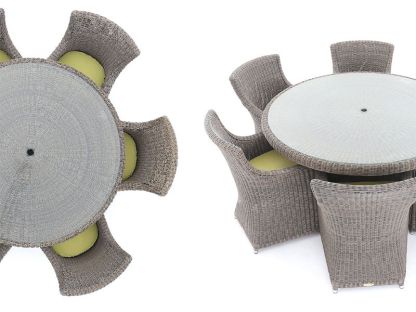 Seville 6 Chair Round Dining Set