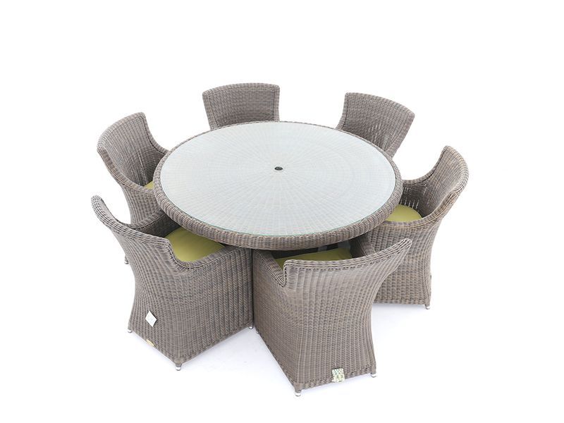 Seville 6 Chair Round Dining Set