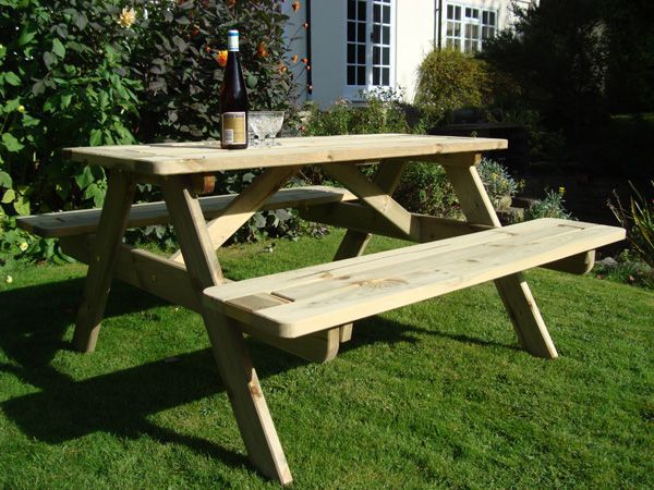 Sherwood Picnic Table | 140cm-Garden Furniture Centre-LowRange,Information,Amazon Trade Account,Benches,Outdoor Furniture,Picnic Tables-{collection_title}