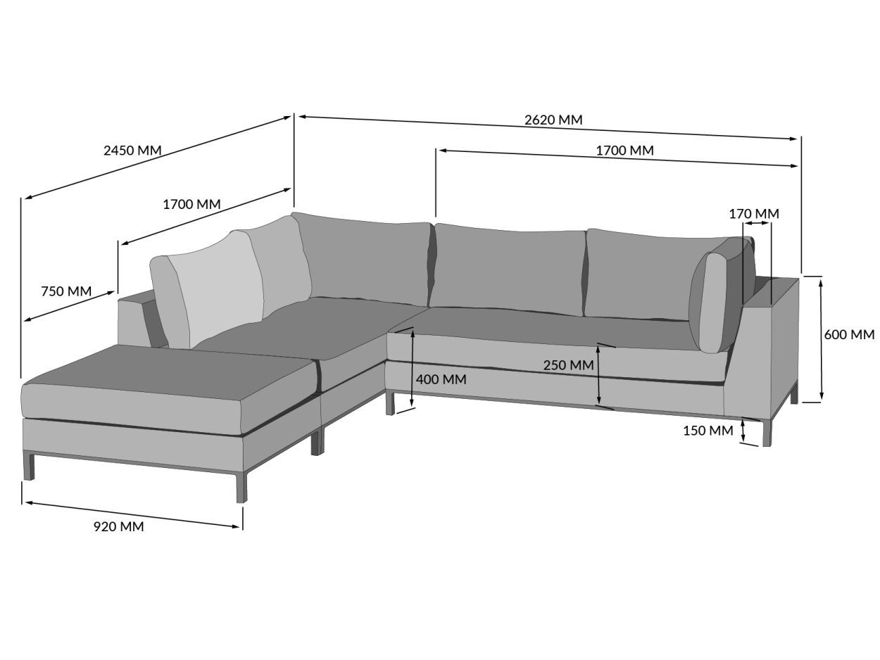Sicilie Corner Sofa Unit (Left) | Hampton Court 2023 Ex Display 
