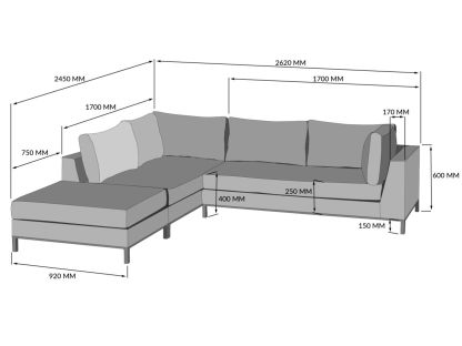 Sicilie Corner Sofa Unit (Left) | Hampton Court 2023 Ex Display 