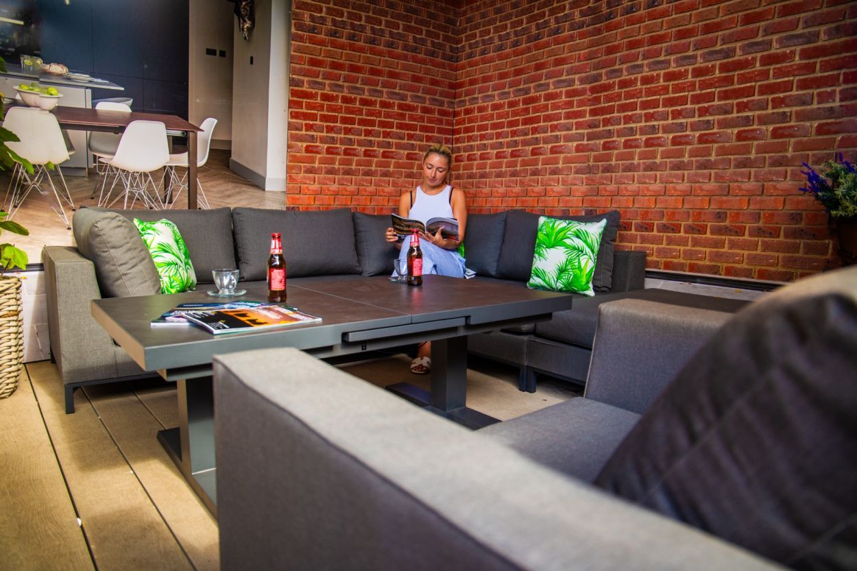 Sicilie Corner Sofa Unit | Right-Garden Furniture Centre-HighRange,Outdoor Lounging,Outdoor Furniture,Metal Furniture,Corner Lounge Units,Sicilie Range,Metal,Metal Sofas-{collection_title}