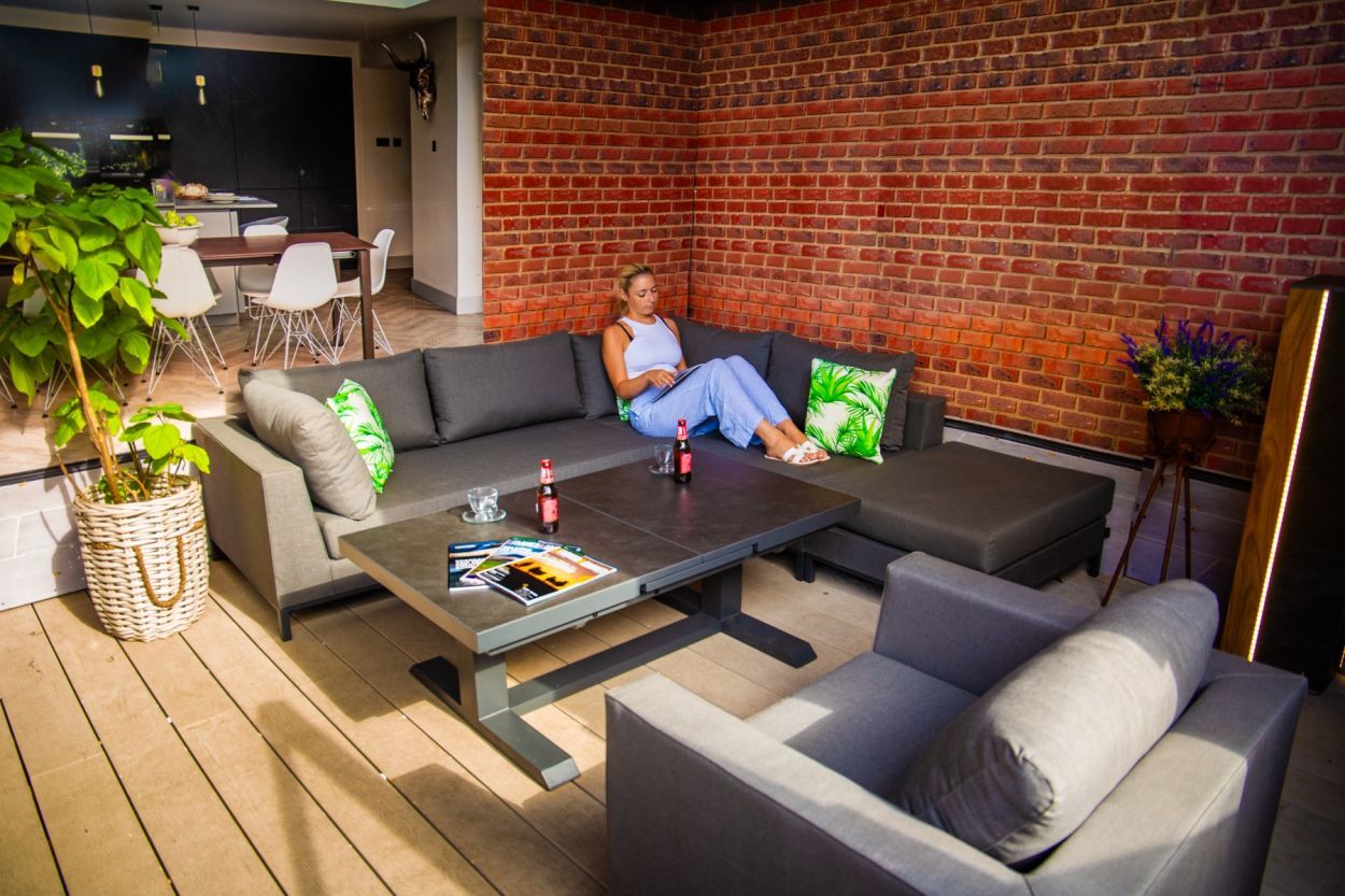 Sicilie Corner Sofa Unit | Right-Garden Furniture Centre-HighRange,Outdoor Lounging,Outdoor Furniture,Metal Furniture,Corner Lounge Units,Sicilie Range,Metal,Metal Sofas-{collection_title}