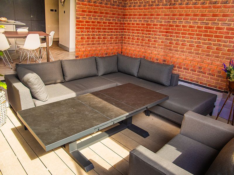 Sicilie Ceramic Extending Table-Garden Furniture Centre-HighRange,Dining Table,Metal,Outdoor Furniture,Metal Furniture,Outdoor Dining,Tables,Metal Tables,Metal Tables Metal-{collection_title}