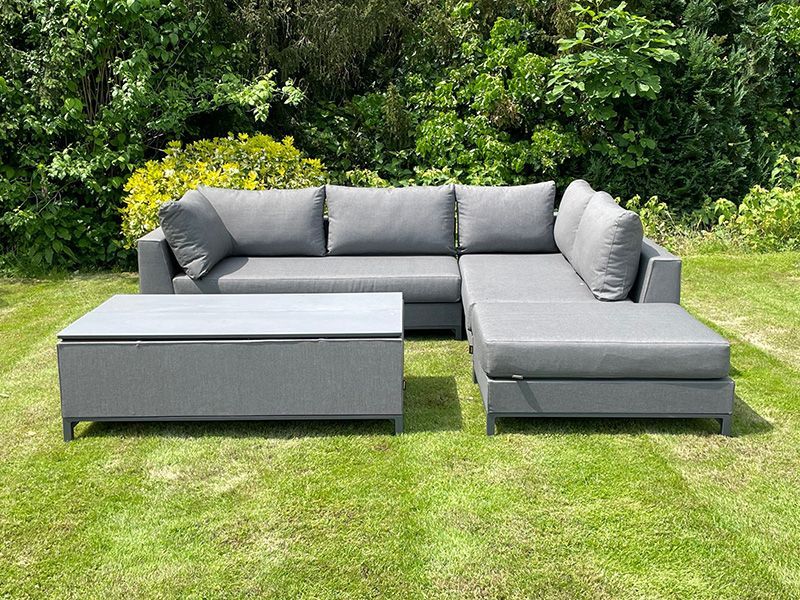 Sicilie Corner Sofa Unit | Right-Garden Furniture Centre-HighRange,Outdoor Lounging,Outdoor Furniture,Metal Furniture,Corner Lounge Units,Sicilie Range,Metal,Metal Sofas-{collection_title}