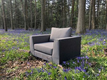 Sicilie Lounge Armchair | Anthracite Frame 