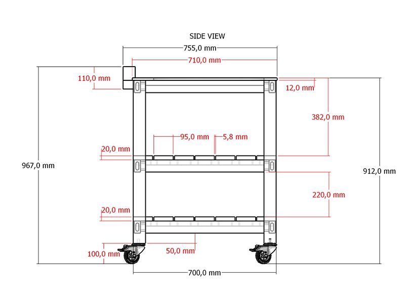Bari Kitchen Big Green Egg Unit With Wheels | Bari | Pre-Order -Garden Furniture Centre-HighRange,Reclaimed Furniture,Bari,Modular Furniture,Outdoor Furniture,Teak Garden Furniture,Outdoor Kitchens,The Bari Outdoor Kitchen Range-{collection_title}