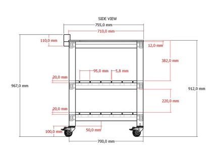 Bari Kitchen Big Green Egg Unit With Wheels | Bari