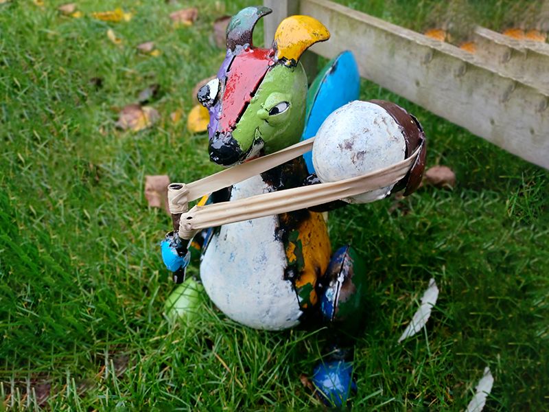 Simon the Slingshot Squirrel-Garden Furniture Centre-48Hour Dispatch,LowRange,Ornaments,Ranges,Animal Garden Ornaments,Think Outside Range,Metal Garden Ornaments,Think Outside Range Ranges,Ornaments Accessories,Accessories-{collection_title}