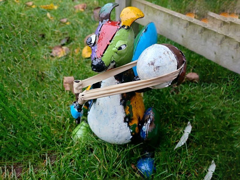 Simon the Slingshot Squirrel-Garden Furniture Centre-48Hour Dispatch,LowRange,Ornaments,Ranges,Animal Garden Ornaments,Think Outside Range,Metal Garden Ornaments,Think Outside Range Ranges,Ornaments Accessories,Accessories-{collection_title}