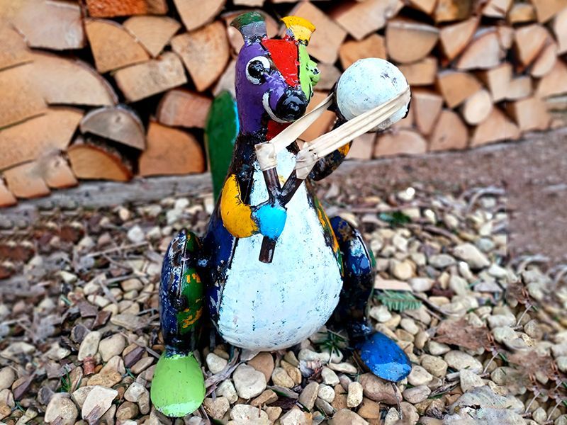 Simon the Slingshot Squirrel-Garden Furniture Centre-48Hour Dispatch,LowRange,Ornaments,Ranges,Animal Garden Ornaments,Think Outside Range,Metal Garden Ornaments,Think Outside Range Ranges,Ornaments Accessories,Accessories-{collection_title}