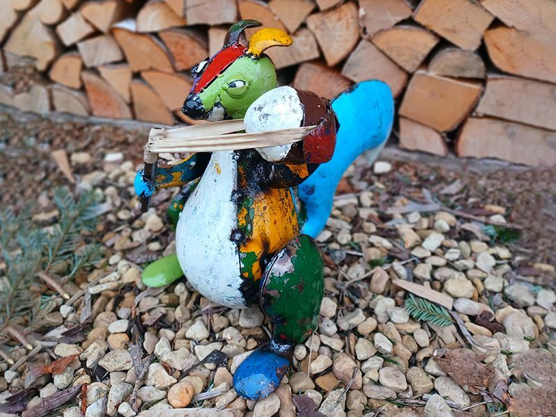 Simon the Slingshot Squirrel-Garden Furniture Centre-48Hour Dispatch,LowRange,Ornaments,Ranges,Animal Garden Ornaments,Think Outside Range,Metal Garden Ornaments,Think Outside Range Ranges,Ornaments Accessories,Accessories-{collection_title}