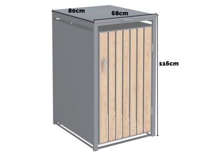  Galvanized Steel Wheelie Bin Cover | Single