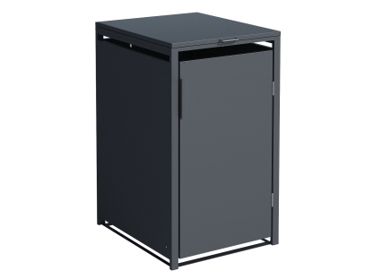  Anthracite Single Solid Panel Wheelie Bin Cover