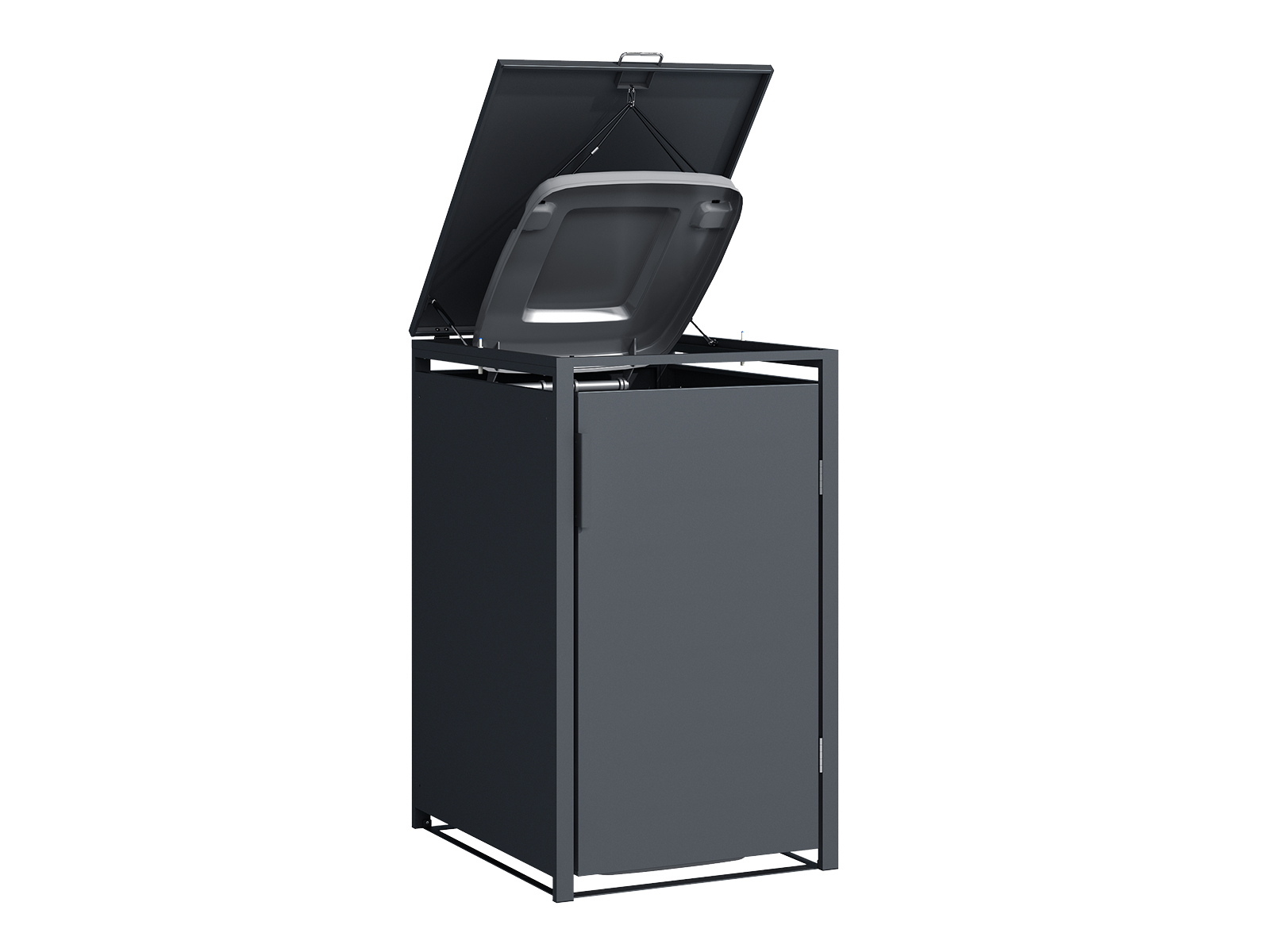  Anthracite Single Solid Panel Wheelie Bin Cover
