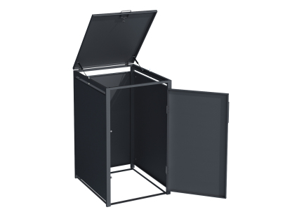  Anthracite Single Solid Panel Wheelie Bin Cover