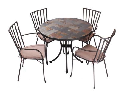 Carnglaze 4 Chair Dining Set