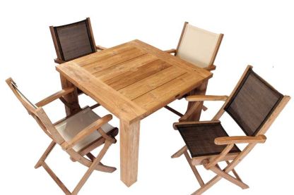Regent 1m Table & 4 Folding Chairs | FSC® Certified