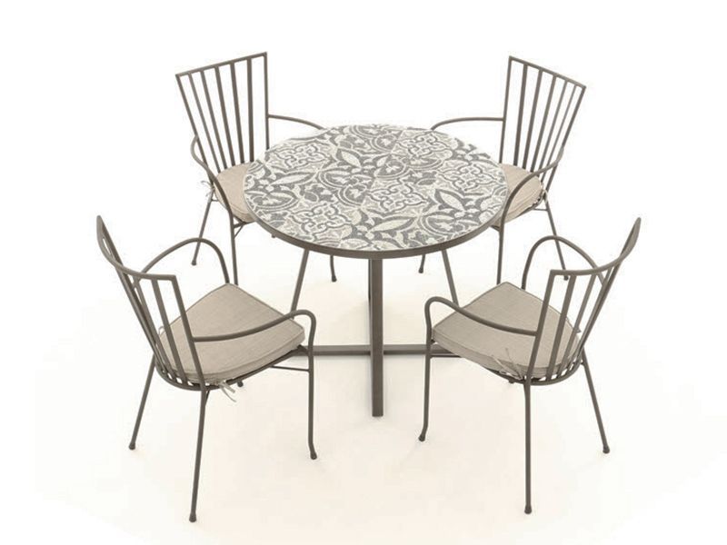 Terrazzo Bistro Table-Garden Furniture Centre-LowRange,MidRange,Dining Table,Outdoor Furniture,Metal Furniture,Outdoor Dining,Balcony & Duo Sets,Metal,Tables,Metal Tables,Metal Tables Metal,Ornaments Accessories,Accessories-{collection_title}