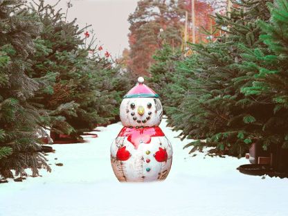Festive Snowman Sculpture Large