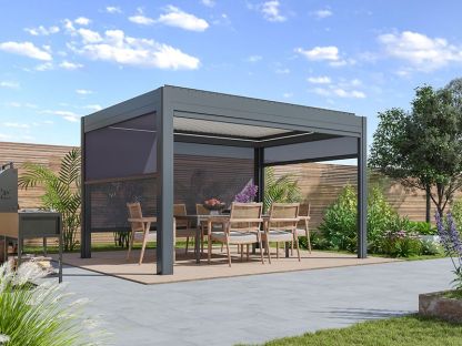 Solar Eclipse Gazebo 4m x 3m | Grey/White