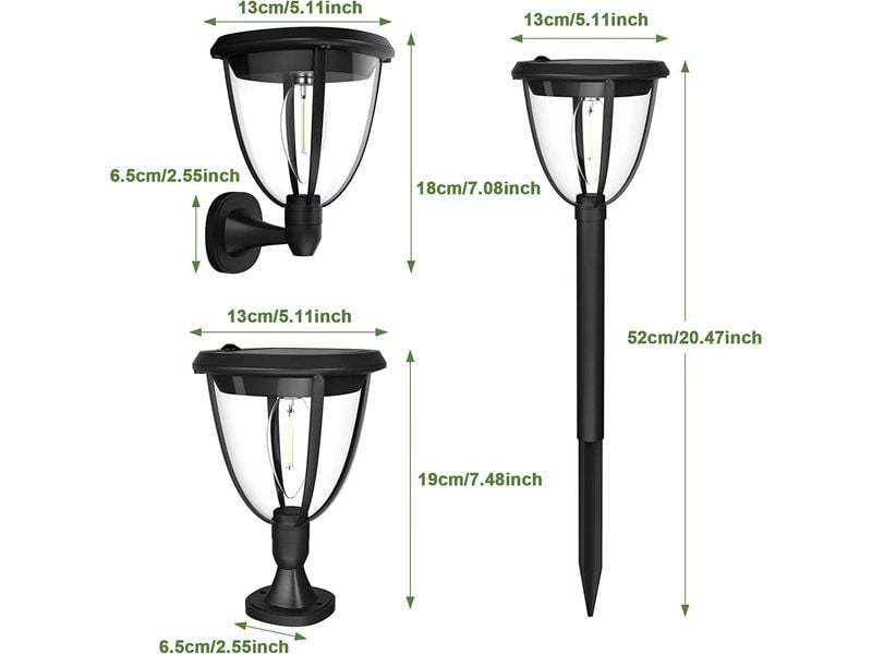 3 In 1 Solar Garden Stake & Wall Light