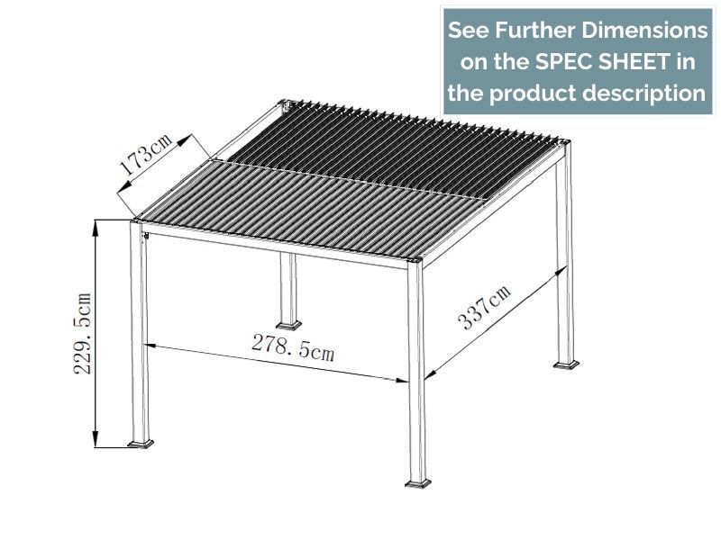 Galaxy Gazebo | 3 X 3M-Garden Furniture Centre-HighRange,Free Standing,Gazebos,The Galaxy Gazebo Range,Metal Gazebos,Galaxy Louvered Roof Gazebo Range,Galaxy Gazebo Range Ranges,Ranges,Spring & Summer Sale,Autumn & Winter Sale,Galaxy Range Gazebos,Sale-{collection_title}