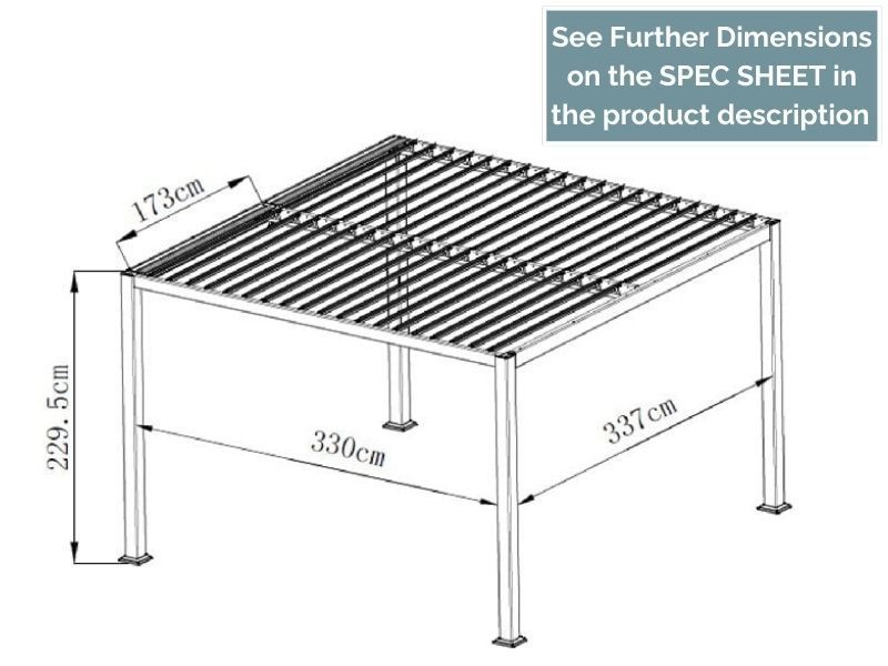 Galaxy Gazebo | 3.5 X 3.6M | November Offers-Garden Furniture Centre-Free Install,HighRange,Free Standing,Monthly Offers,Gazebos,The Galaxy Gazebo Range,Metal Gazebos,Galaxy Louvered Roof Gazebo Range,Galaxy Gazebo Range Ranges,Ranges,Sale,Galaxy Range Gazebos-{collection_title}