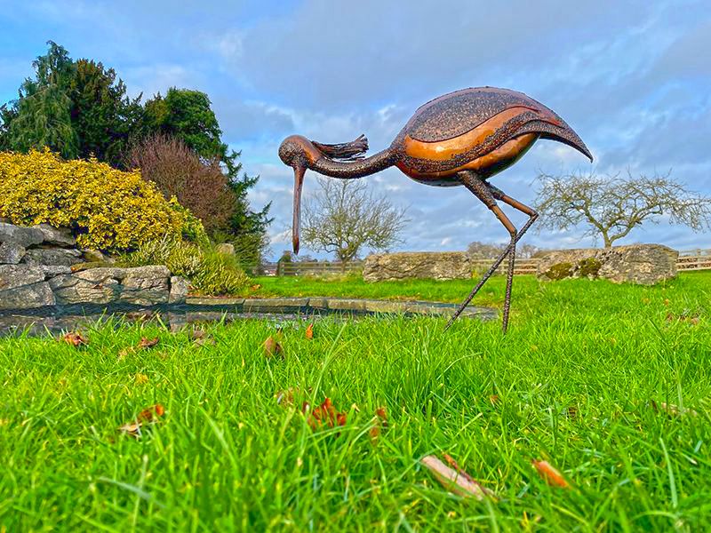 Spoonbill Pecking-Garden Furniture Centre-48Hour Dispatch,LowRange,Under 100,Ornaments,Ranges,Animal Garden Ornaments,Think Outside Range,Metal Garden Ornaments,Think Outside Range Ranges,Gifts,Ornaments Accessories,Accessories-{collection_title}