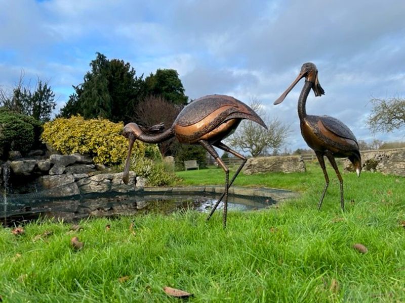 Spoonbill Standing-Garden Furniture Centre-48Hour Dispatch,LowRange,Ornaments,Ranges,Animal Garden Ornaments,Think Outside Range,Metal Garden Ornaments,Think Outside Range Ranges,Gifts,Ornaments Accessories,Accessories-{collection_title}