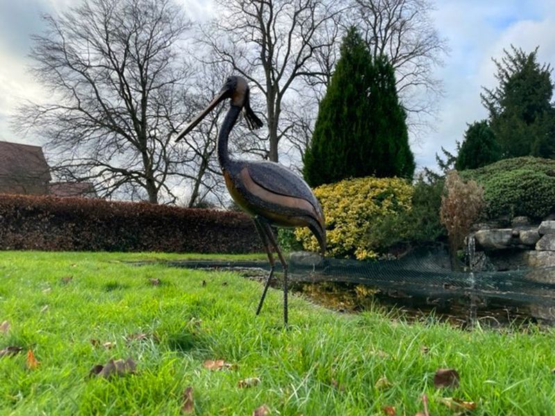 Spoonbill Standing-Garden Furniture Centre-48Hour Dispatch,LowRange,Ornaments,Ranges,Animal Garden Ornaments,Think Outside Range,Metal Garden Ornaments,Think Outside Range Ranges,Gifts,Ornaments Accessories,Accessories-{collection_title}