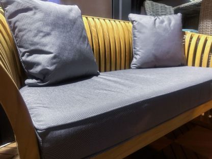 Spring Bench Cushion | Black Pinstripe