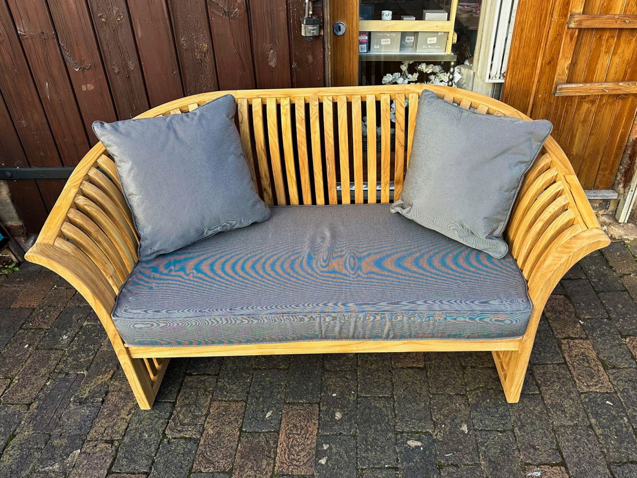 Spring Bench Cushion | Black Pinstripe