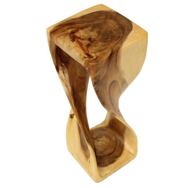 Two Turn Hand Carved Side Table 'Large'