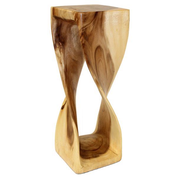 Two Turn Hand Carved Side Table 'Large'