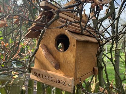 Rustic Oak Squirrel Box