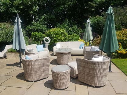St. Tropez 6 Piece Suite With Firepit | BLACK FRIDAY MONTH