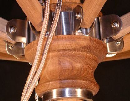 Diamond Teak Parasol 3.5m Diameter