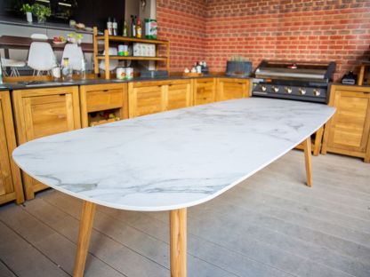 Stone Top 8 Chair Dining Set