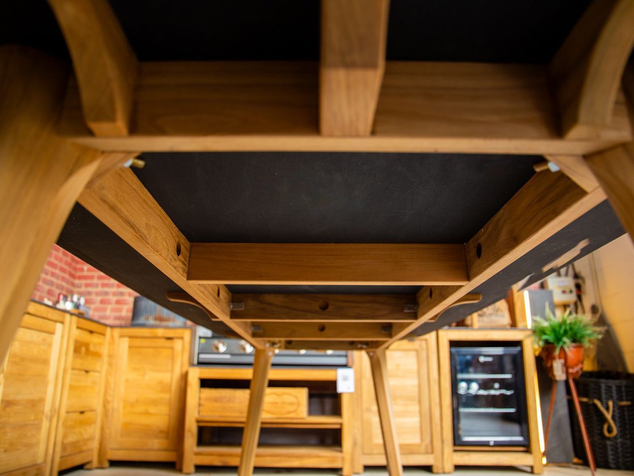 Stone Top Table | 3.2M-Garden Furniture Centre-Indoor Dining,HighRange,Teak,Dining Table,Tables,Outdoor Furniture,Outdoor Dining-{collection_title}