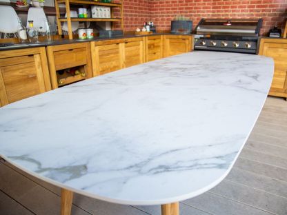 Stone Top 8 Chair Dining Set
