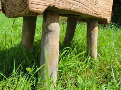 Traditional Rice Pounder Stool | Teak