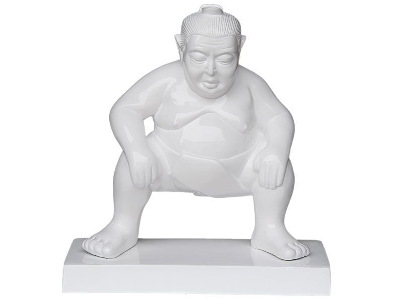 Sumo Garden Ornament - White-Garden Furniture Centre-LowRange,Under 100,Ornaments Accessories,Ornaments,Accessories Sale,Accessories-{collection_title}