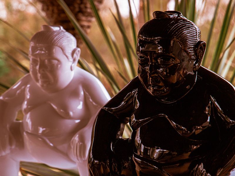 Sumo Garden Ornament - White
