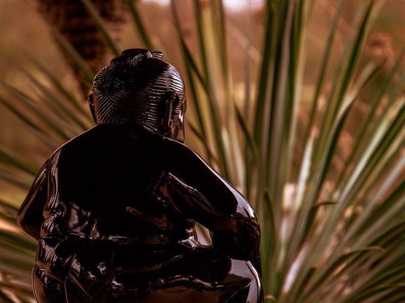 Sumo Garden Ornament - Black-Garden Furniture Centre-LowRange,Under 100,Ornaments Accessories,Ornaments,Accessories Sale,Accessories-{collection_title}