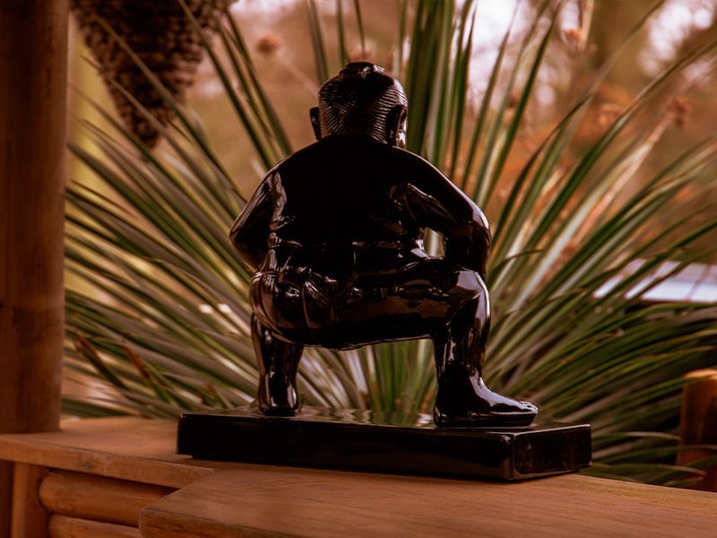 Sumo Garden Ornament - Black-Garden Furniture Centre-LowRange,Under 100,Ornaments Accessories,Ornaments,Accessories Sale,Accessories-{collection_title}
