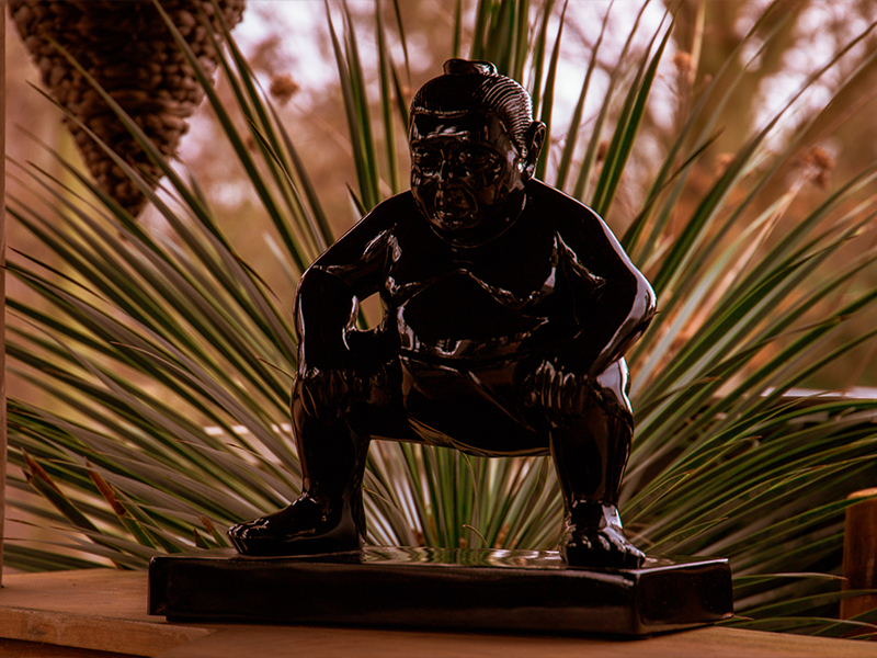 Sumo Garden Ornament - Black-Garden Furniture Centre-LowRange,Under 100,Ornaments Accessories,Ornaments,Accessories Sale,Accessories-{collection_title}